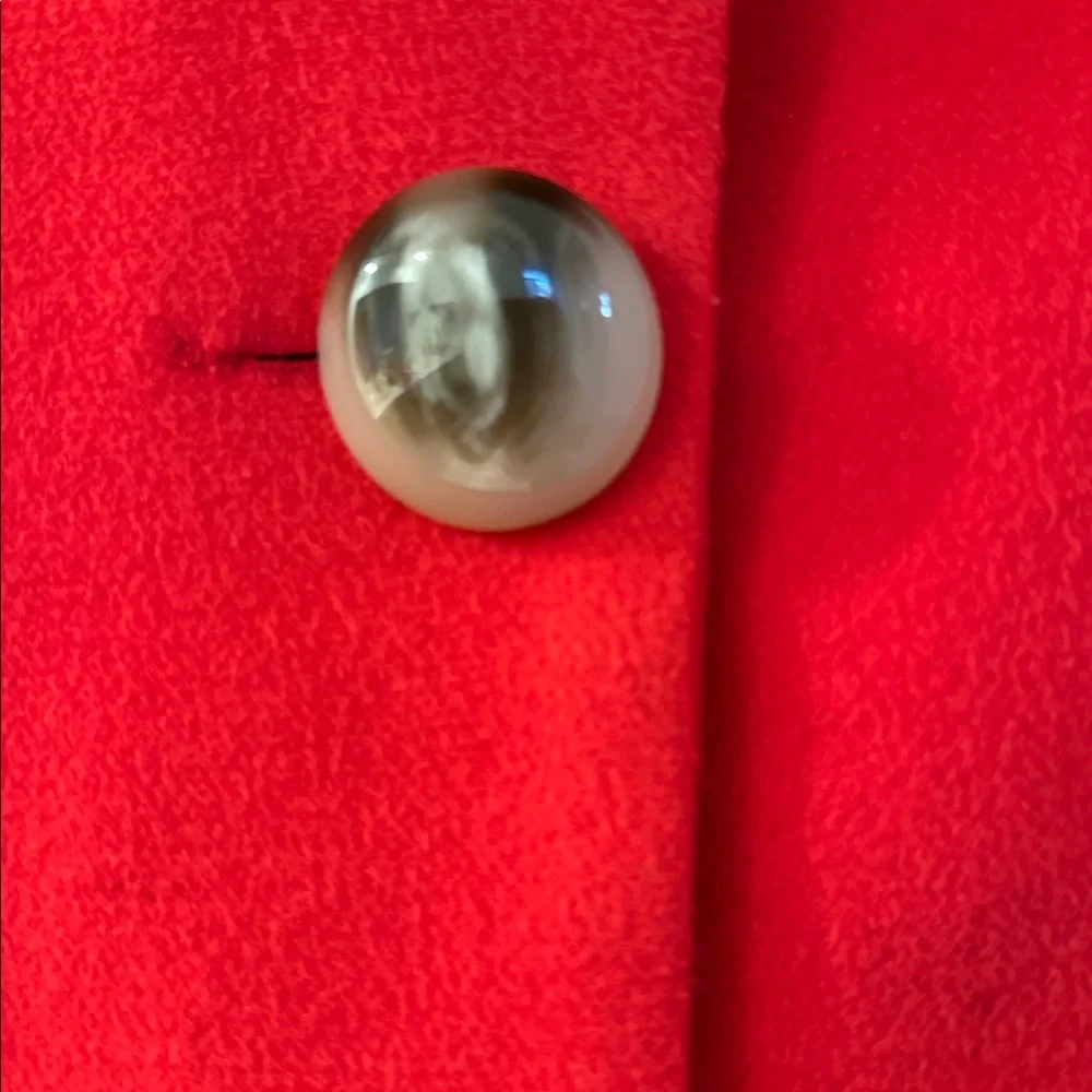 Red Coat with Faux Fur Collar